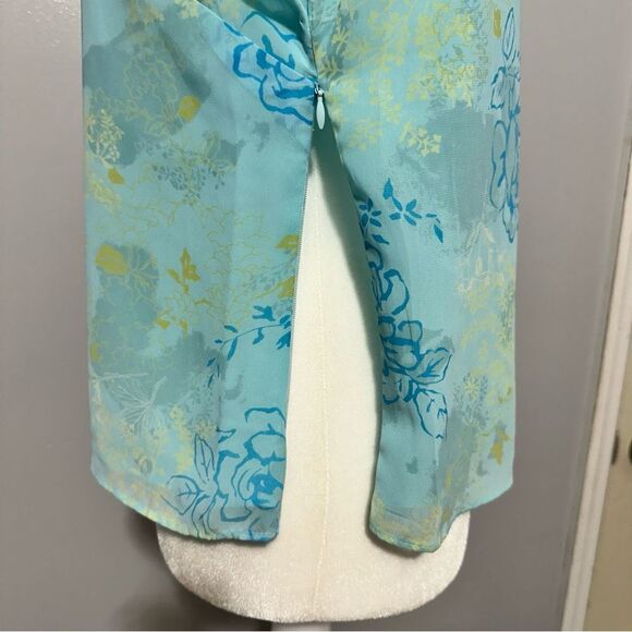 Apostrophe petite vintage silky floral top with light sleeve size 12P - Picture 7 of 7